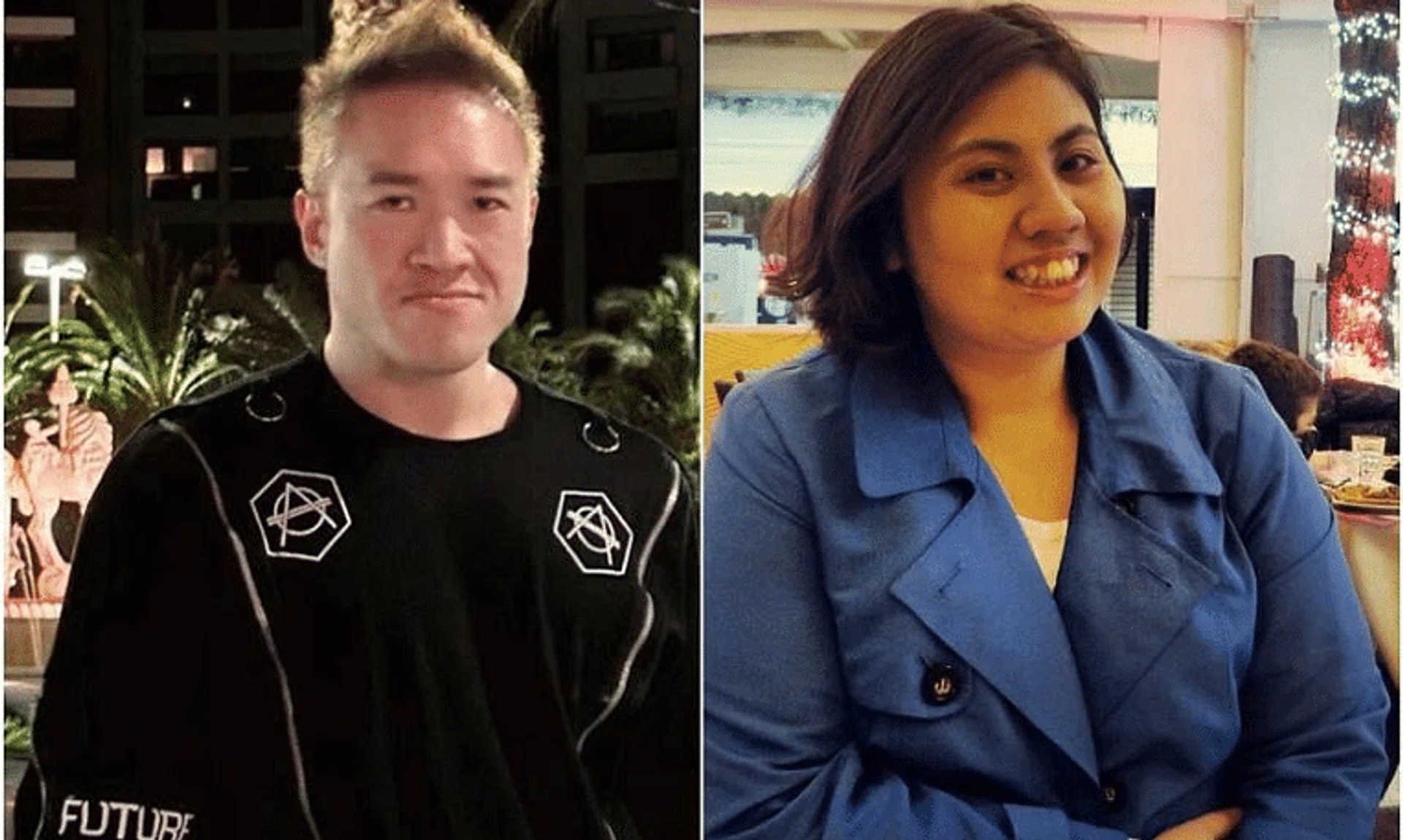 Mitchell Ong (left) is accused of killing Singaporean Audrey Fang in Spain in April.