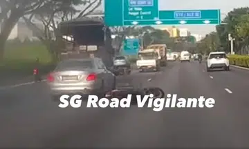 Two taken to hospital after two motorcycles crash into lorry and car along TPE