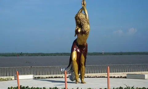 Shakira's Colombian home city unveils statue in her honour