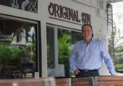 Mr Michael Hadley opened Mediterranean vegetarian restaurant Original Sin in 1997 to introduce locals to quality wine and meatless cuisine.