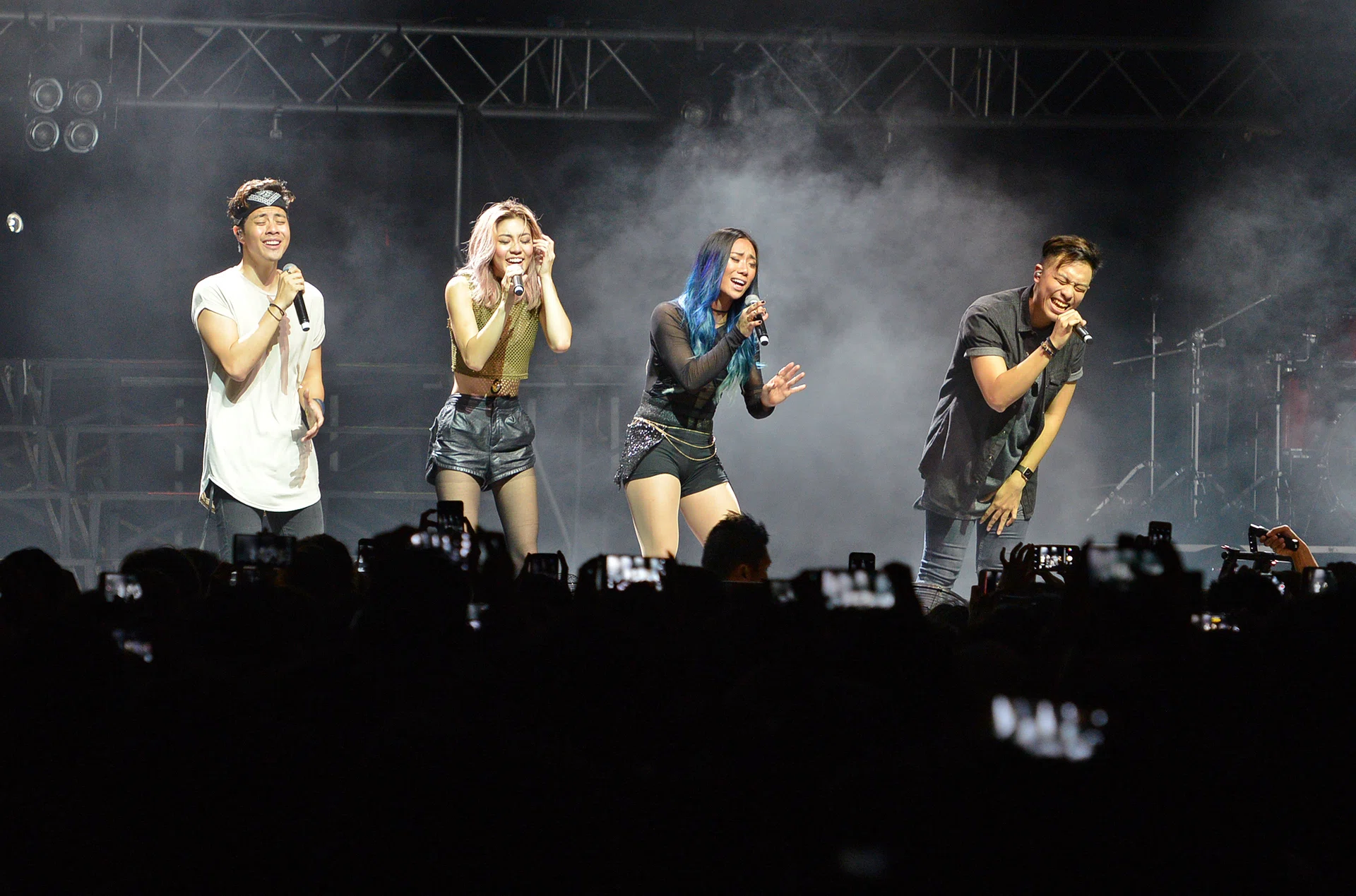 GIVING THEIR ALL: (From left) Benjamin Kheng, Narelle Kheng, Sandra Riley Tang and Jonathan Chua.
