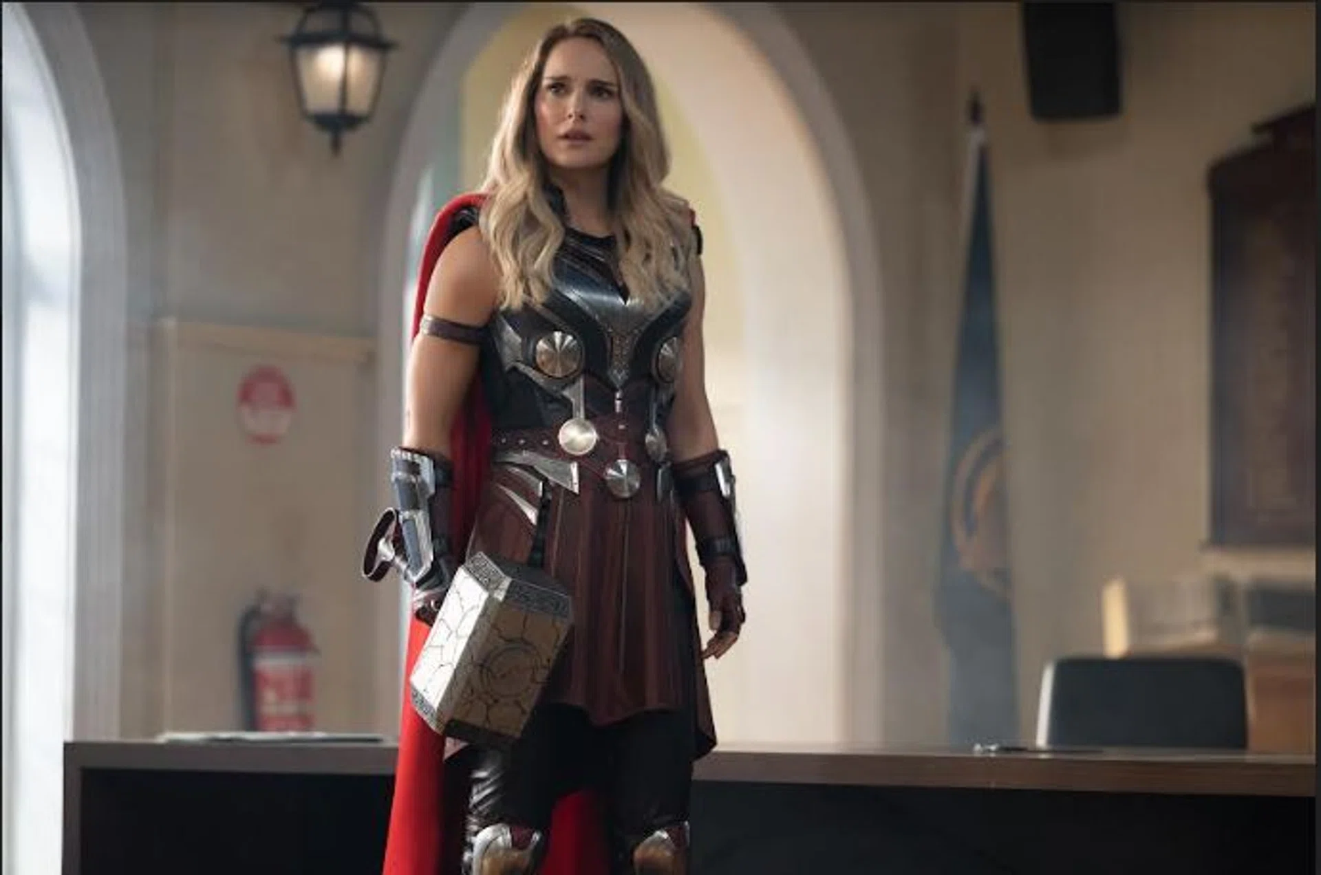 Natalie Portman as The Mighty Thor in Thor: Love and Thunder.