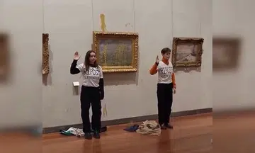 Activists throw soup at a Monet painting in Lyon museum