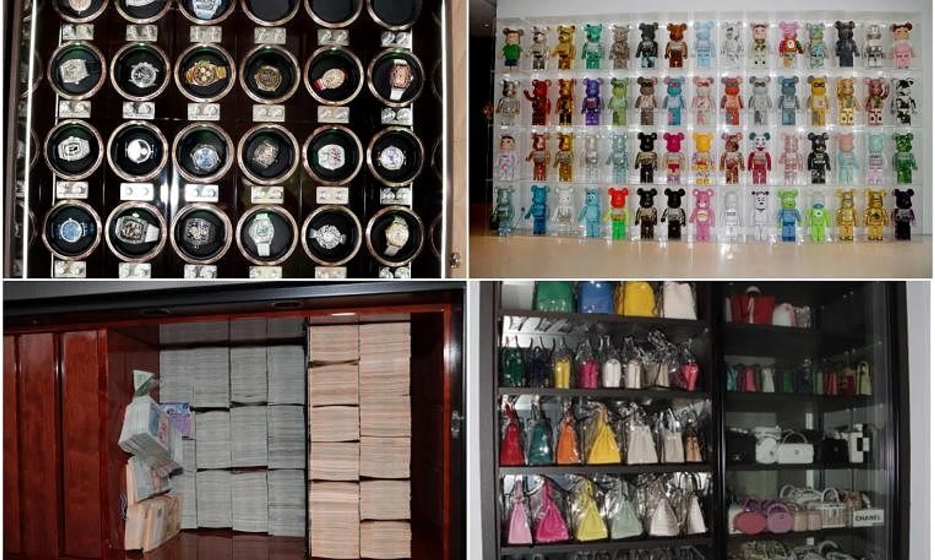 Some of the assets belonging to Cypriot national Su Haijin that were seized by the police in the money laundering case.