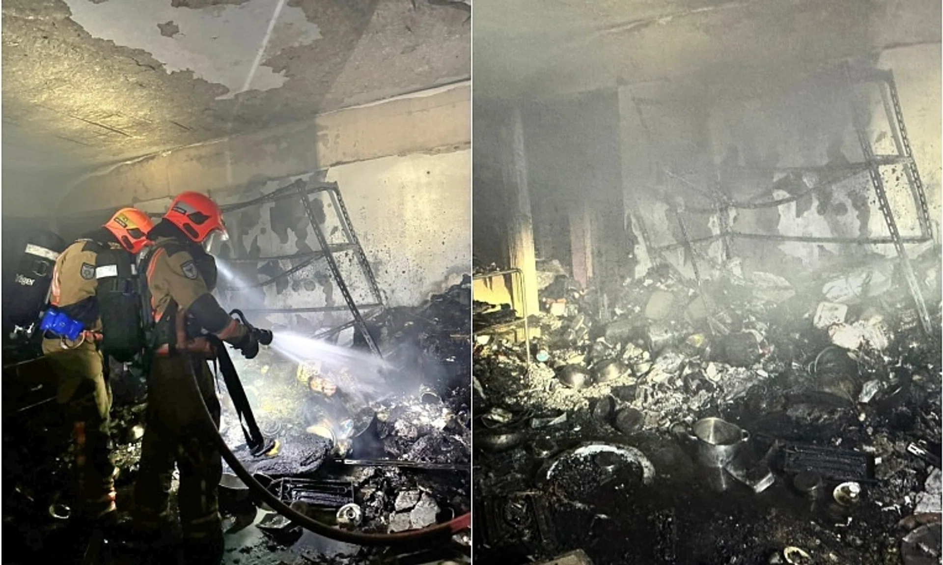 One person was found inside one of the bedrooms and carried out of the unit by firefighters during the operation.