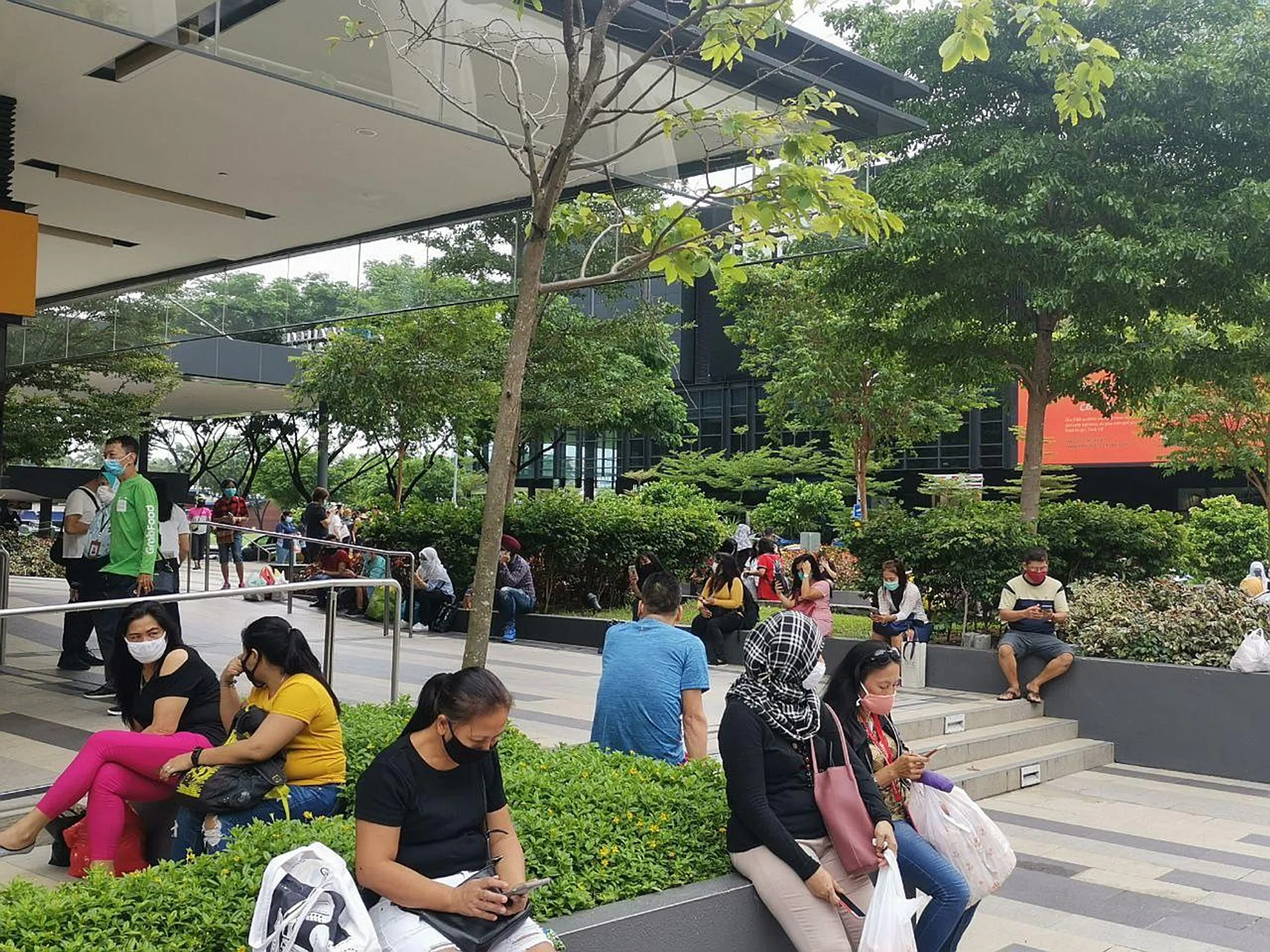 Crowds seen at SingPost Centre yesterday at about 4pm. 