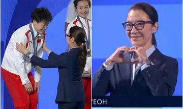 Michelle Yeoh brings glamour to Olympic medal presentation