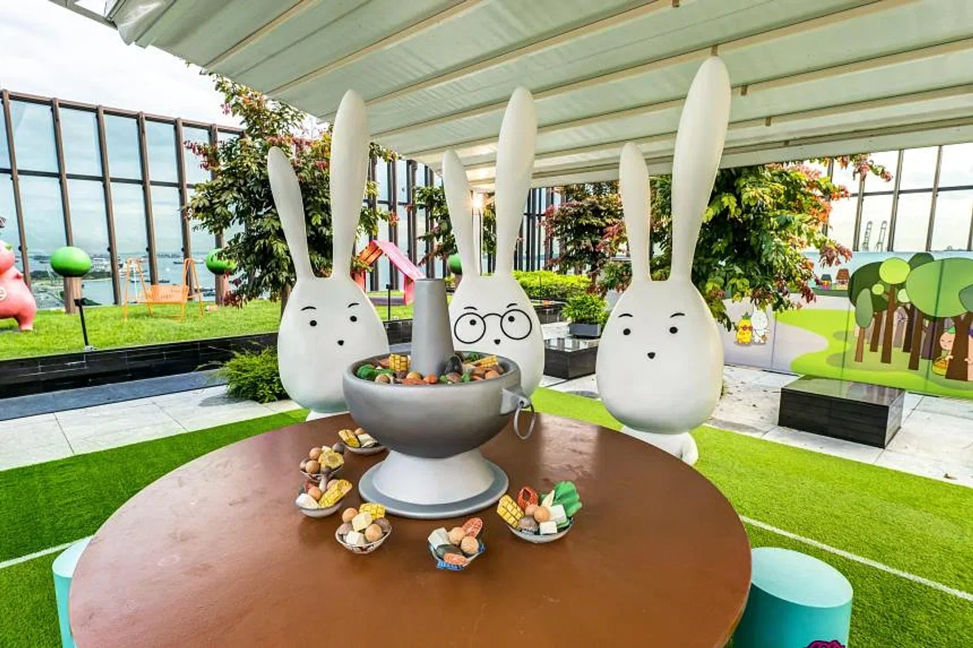 The Singapore Chinese Cultural Centre's roof garden comes alive with a Chinese New Year art installation exhibition from now till March 31, 2023. 

