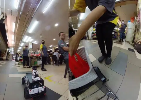 This is no smiley faced robot, but it should make you smile