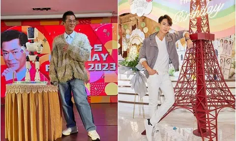Actors Louis Koo and Wu Chun celebrate birthdays with hundreds of fans after three-year hiatus