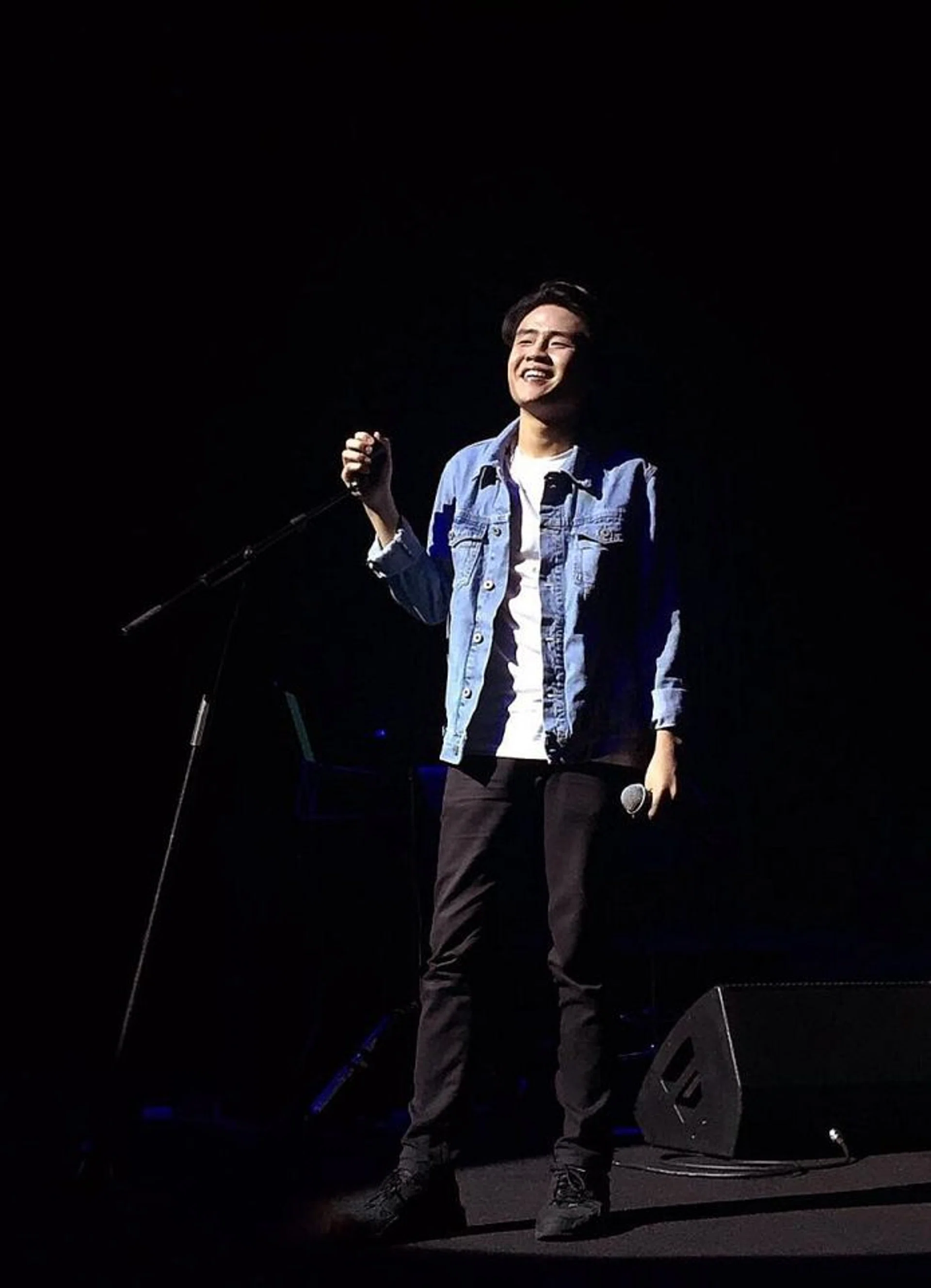 POPULAR: Local singer-songwriter Joel Tan, known as Gentle Bones, serenaded the crowd at his sold-out concert last night.
