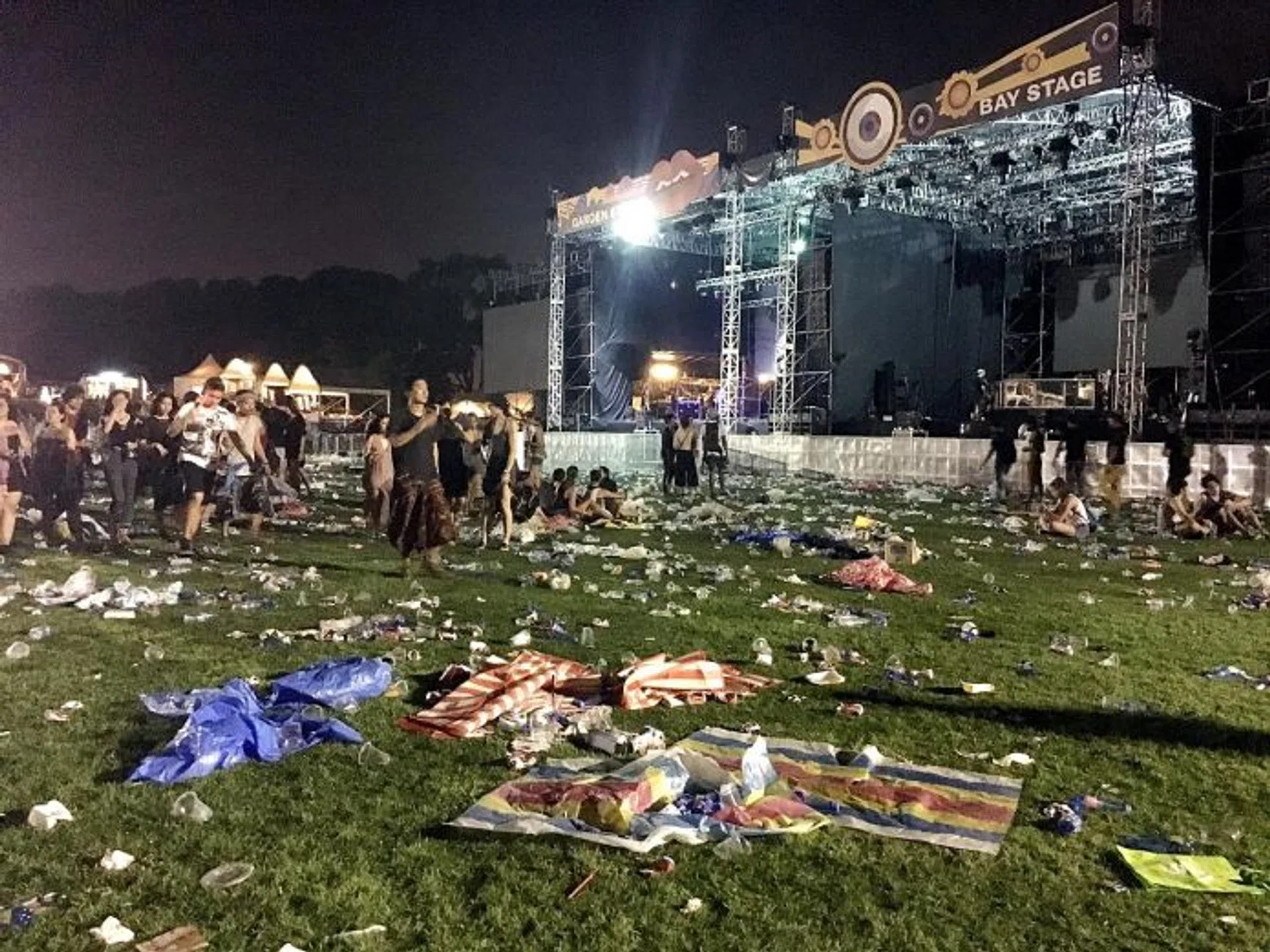 RUBBISH: The amount of trash left behind by festival-goers.