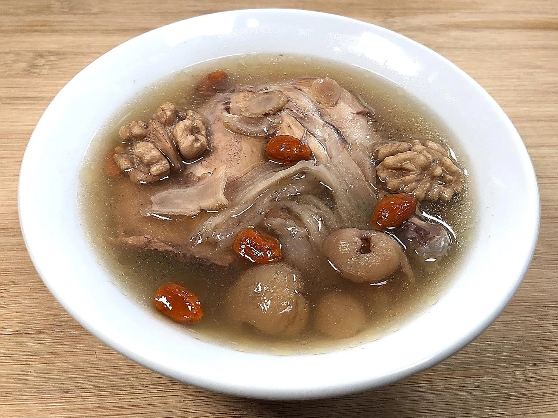 Brain tonic soup full of herbal goodness. 