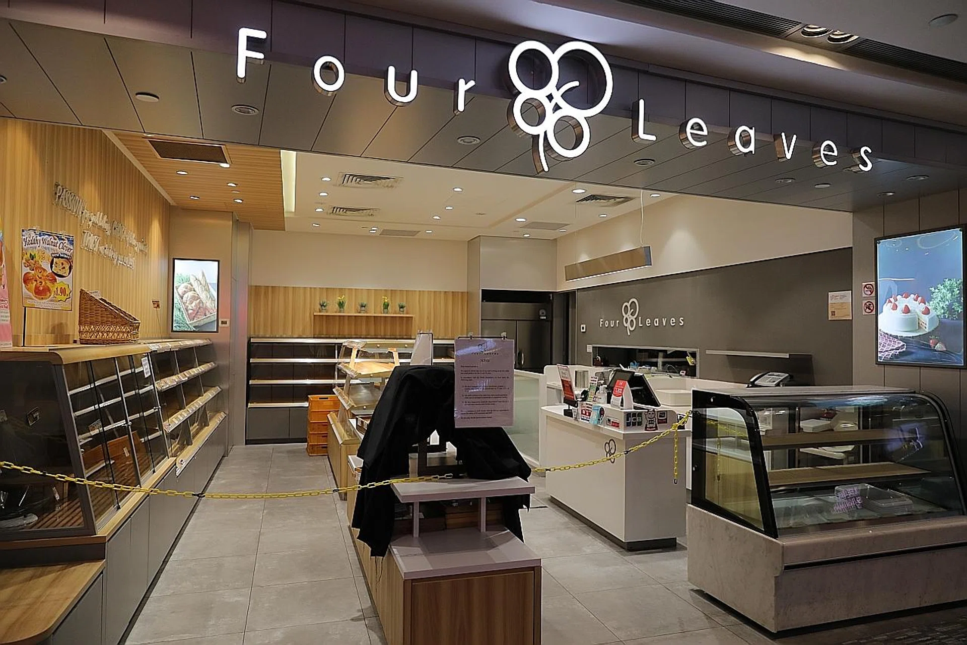 Four Leaves engaged a company to conduct deep cleaning and disinfection at the Ion Orchard outlet, which has been closed temporarily. 