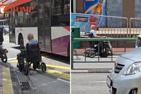 'Waiting for an accident to happen': Elderly man rides electric wheelchair on road