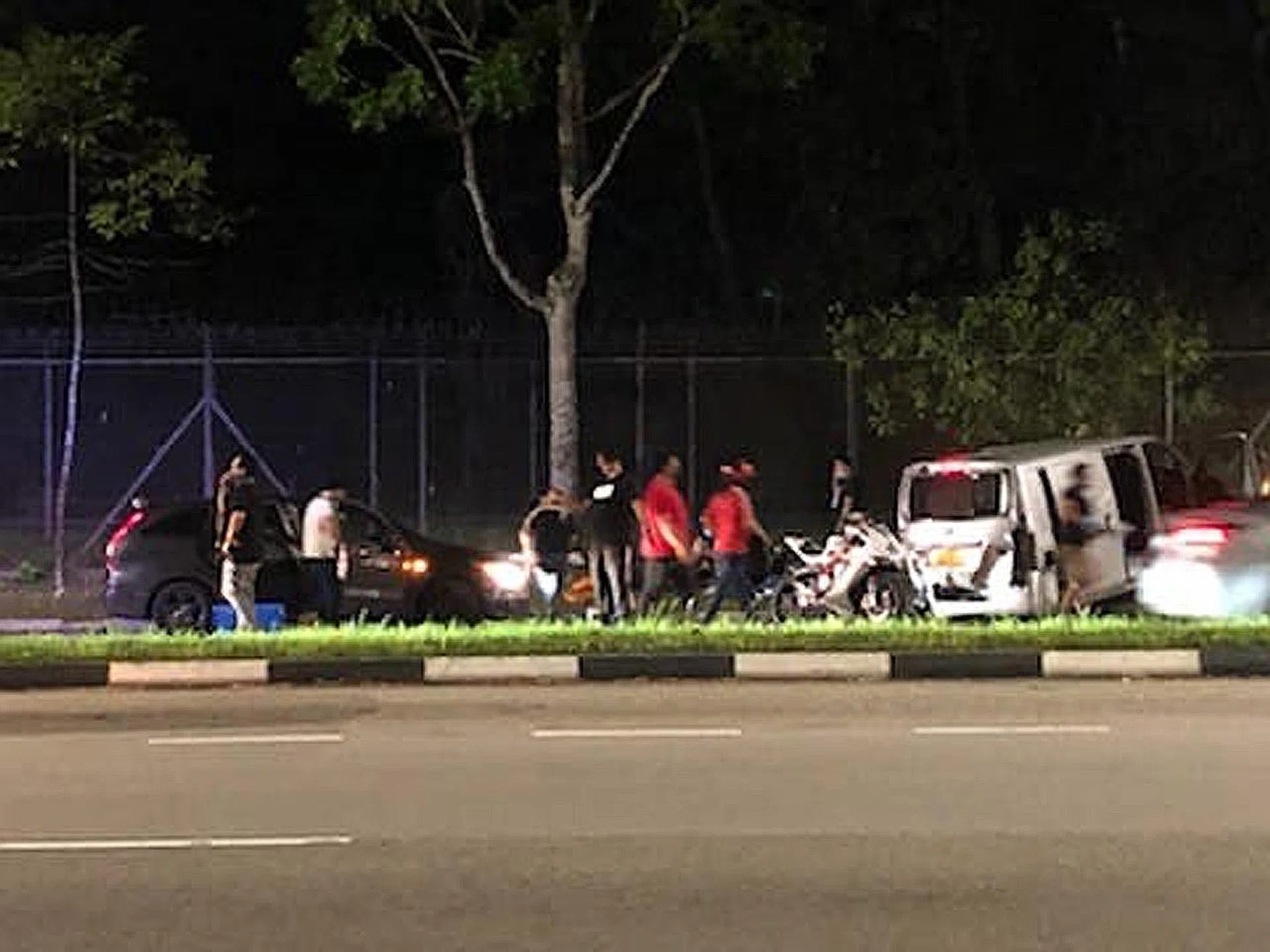 Four people were hurt in the accident at Woodlands Avenue 12 at about 8pm on Oct 23, which involved a van and a red Audi car. 