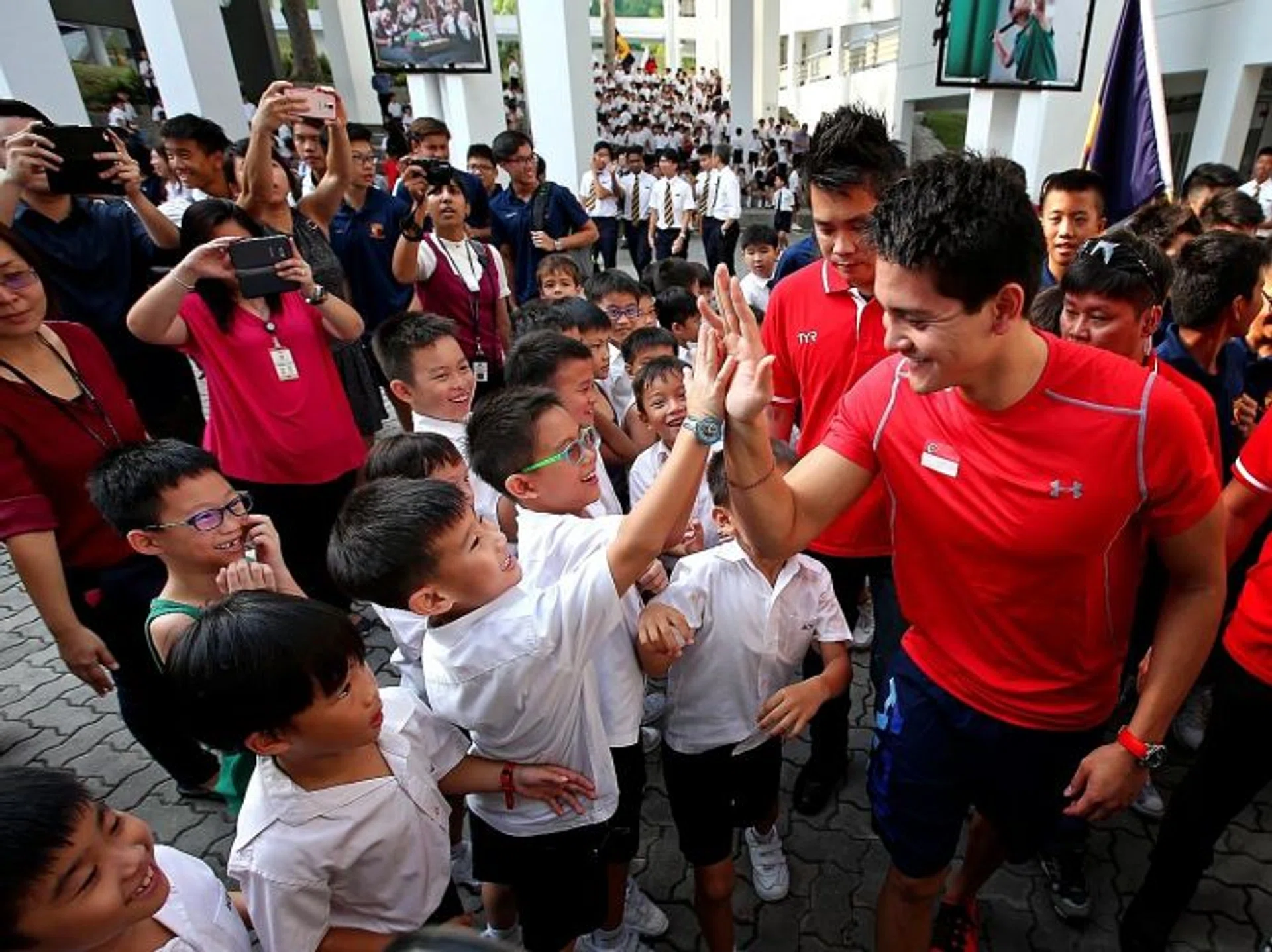 FULL CIRCLE: Joseph Schooling (above) has gone from idolising swimming legend Michael Phelps to becoming a hero to his own fans.