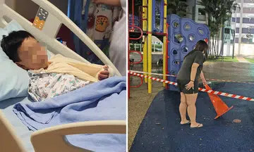 Boy breaks arm after tripping over hole at Sengkang playground