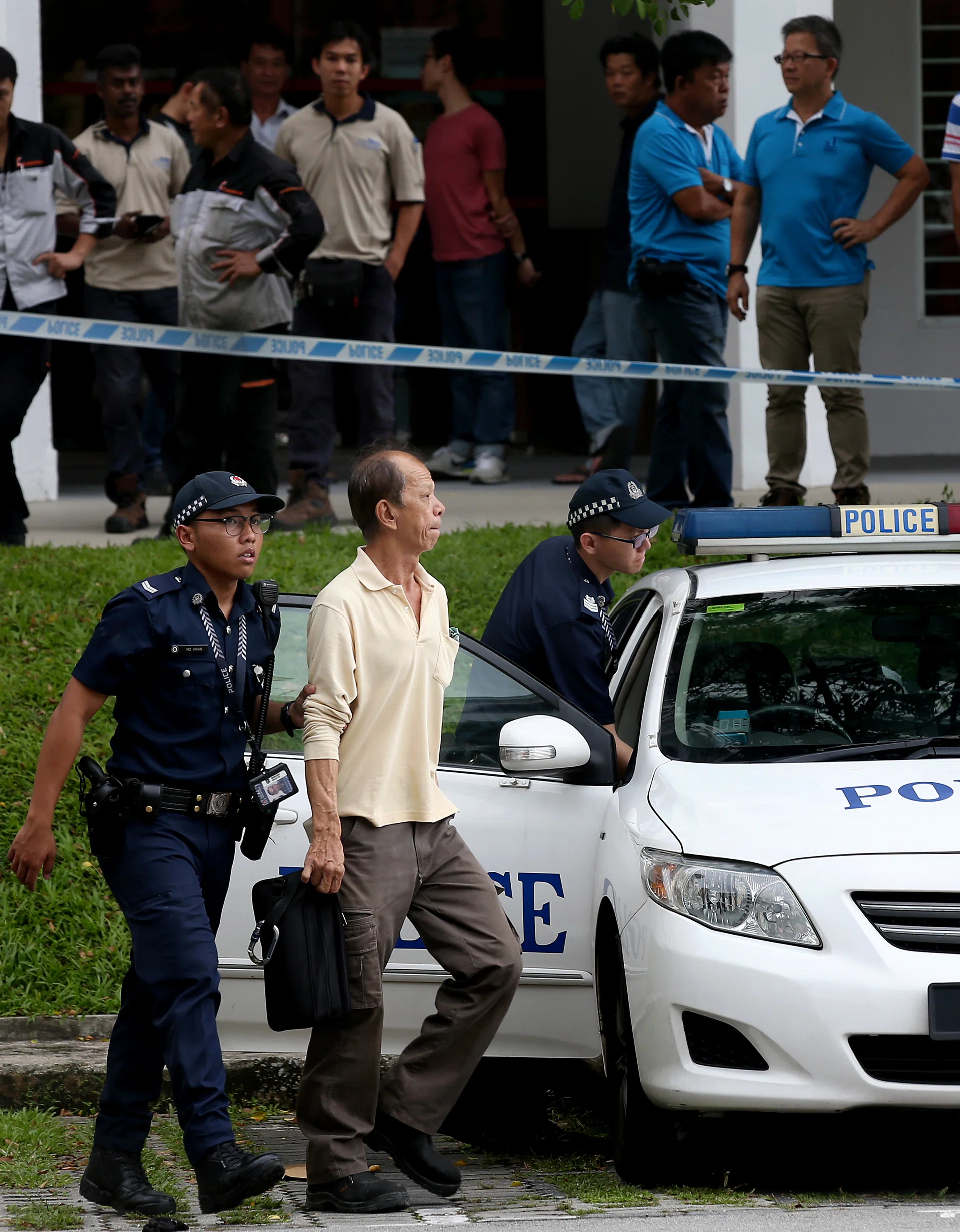 CRASH! A male lorry driver in his 60s (above) was arrested.