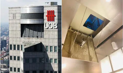 Family stuck in lift for over 3 hours at UOB Plaza 1, rescued by SCDF officers