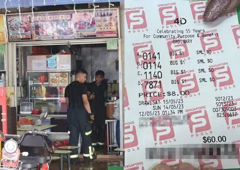 'Wah, must buy 4D': Punters win after betting on unit number of stall that caught fire