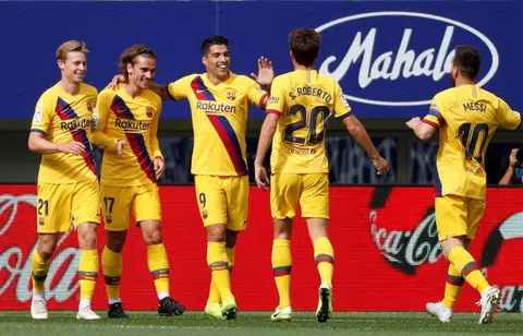 Messi, Suarez and Griezmann on target as Barca ease past Eibar