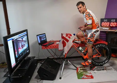 Ultra-triathlete puts the pedal to the metal for good cause