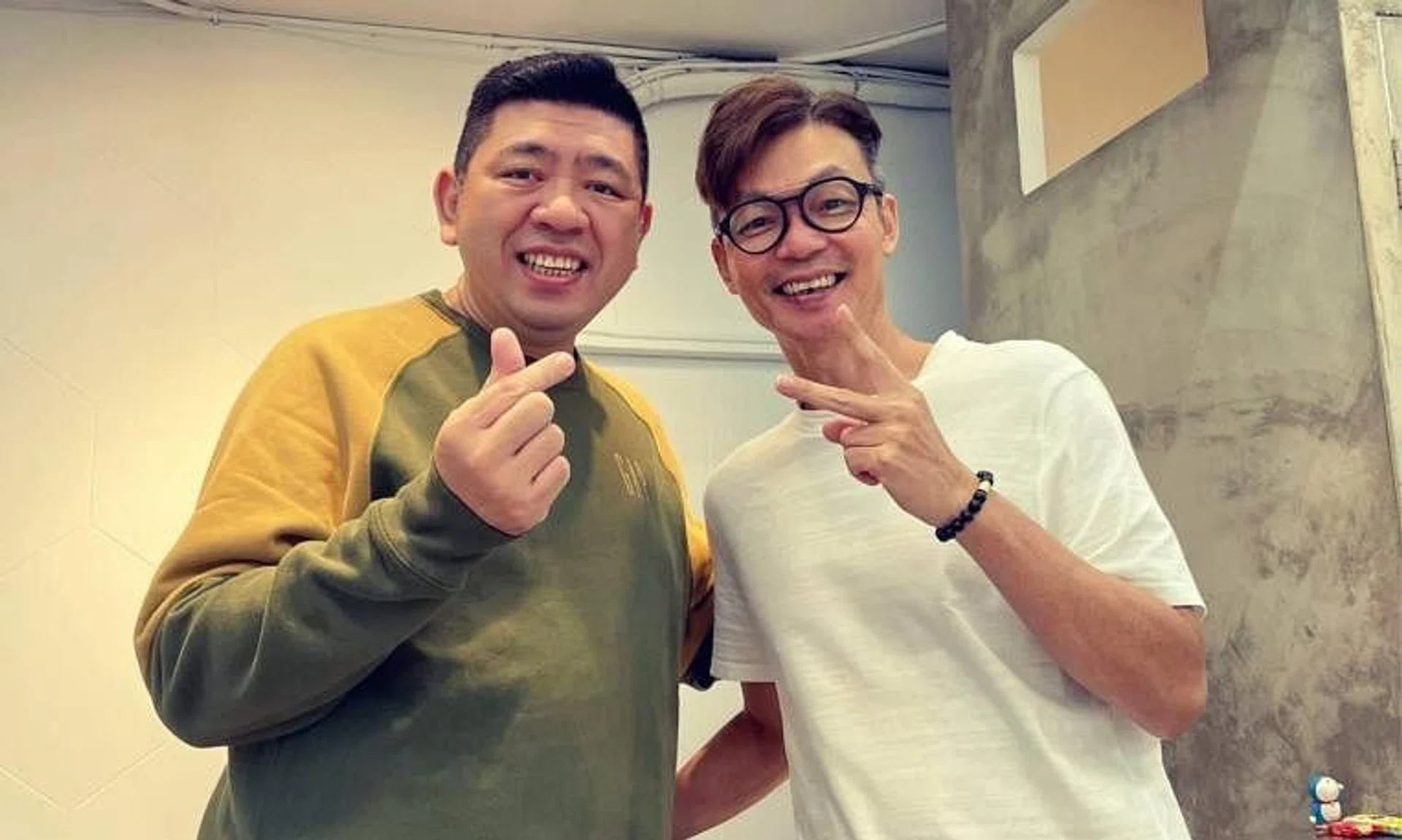 Mark Lee (right) and Taiwanese comedian Nono have been friends for years and have worked together on shows and movies.