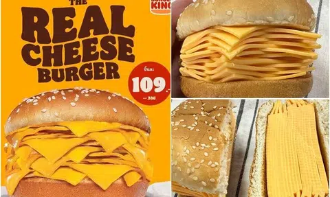 Burger King Thailand launches cheeseburger with 20 layers of cheese