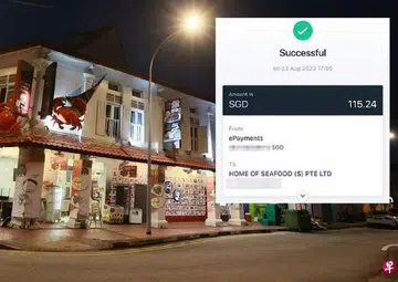 Seafood restaurant claims diner paid for meals with fake PayNow screenshots, lost around $4,600