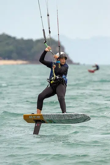 Boy, 11, making waves as one of S'pore's youngest kiteboarders