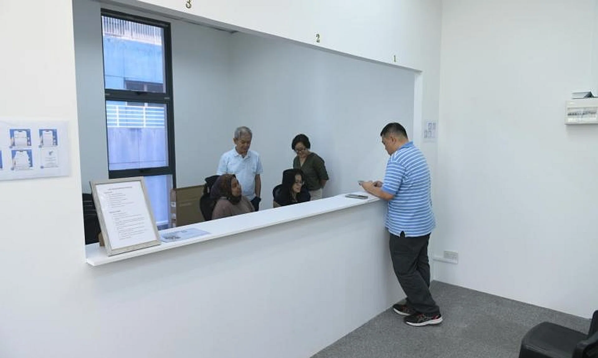 The first driver at the new VEP enquiry counter which opened on Aug 19.
