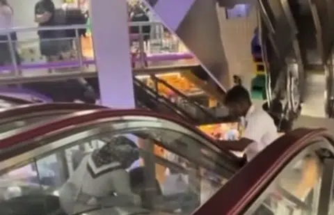 Boy needed stitches after finger got trapped in escalator