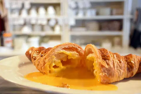 Salted egg yolk croissants from the now-defunct Antoinette patisserie.