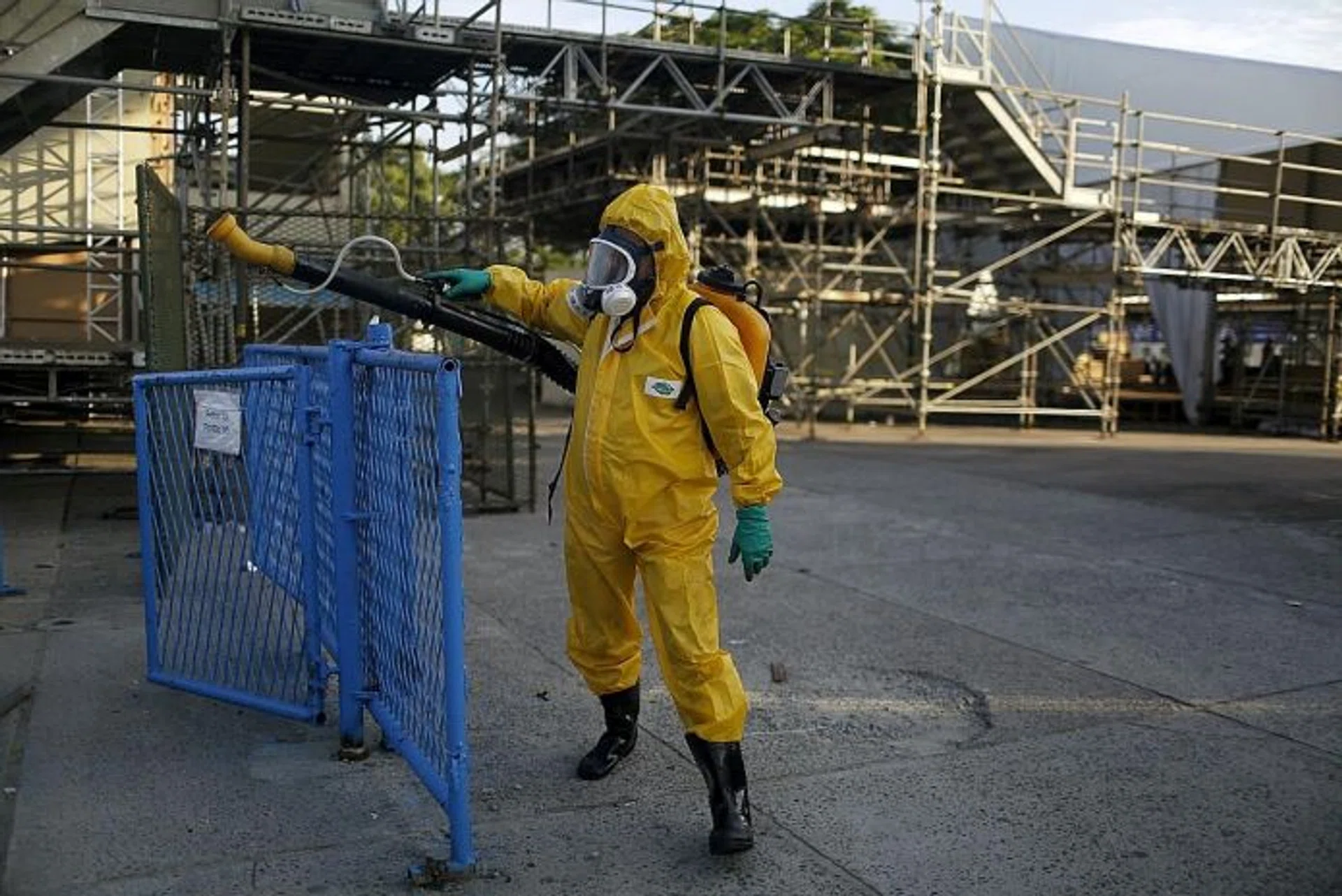 ZIKA CRISIS: (Above) Brazil works to contain the spread of the virus as athletes like US sprinter Allyson Felix mull the health situation in Rio.