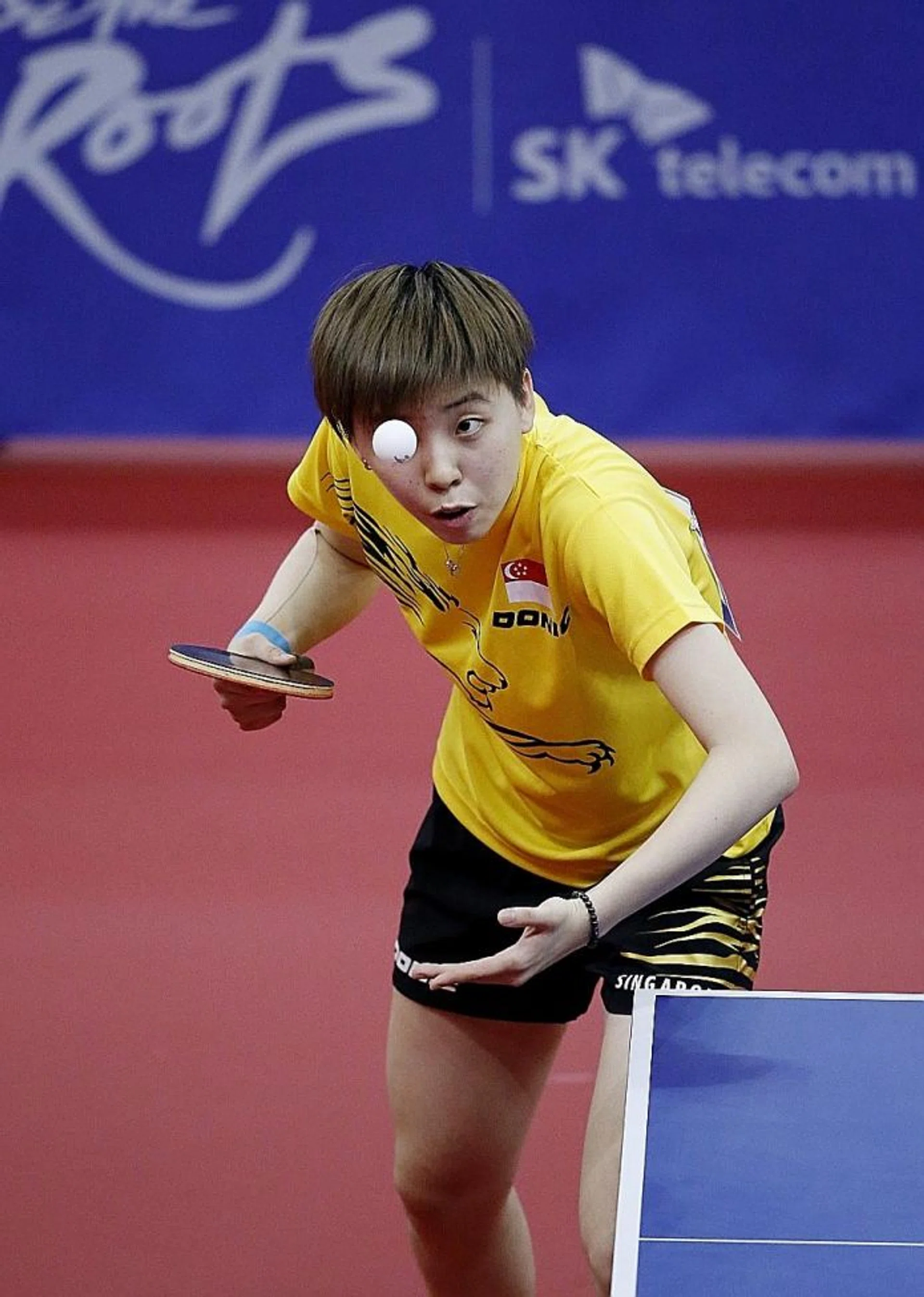 National paddler Zhou Yihan (above)