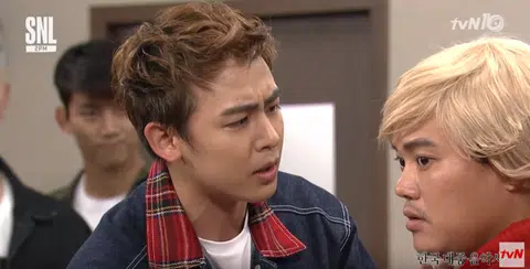 Nickhun does skit on own accident