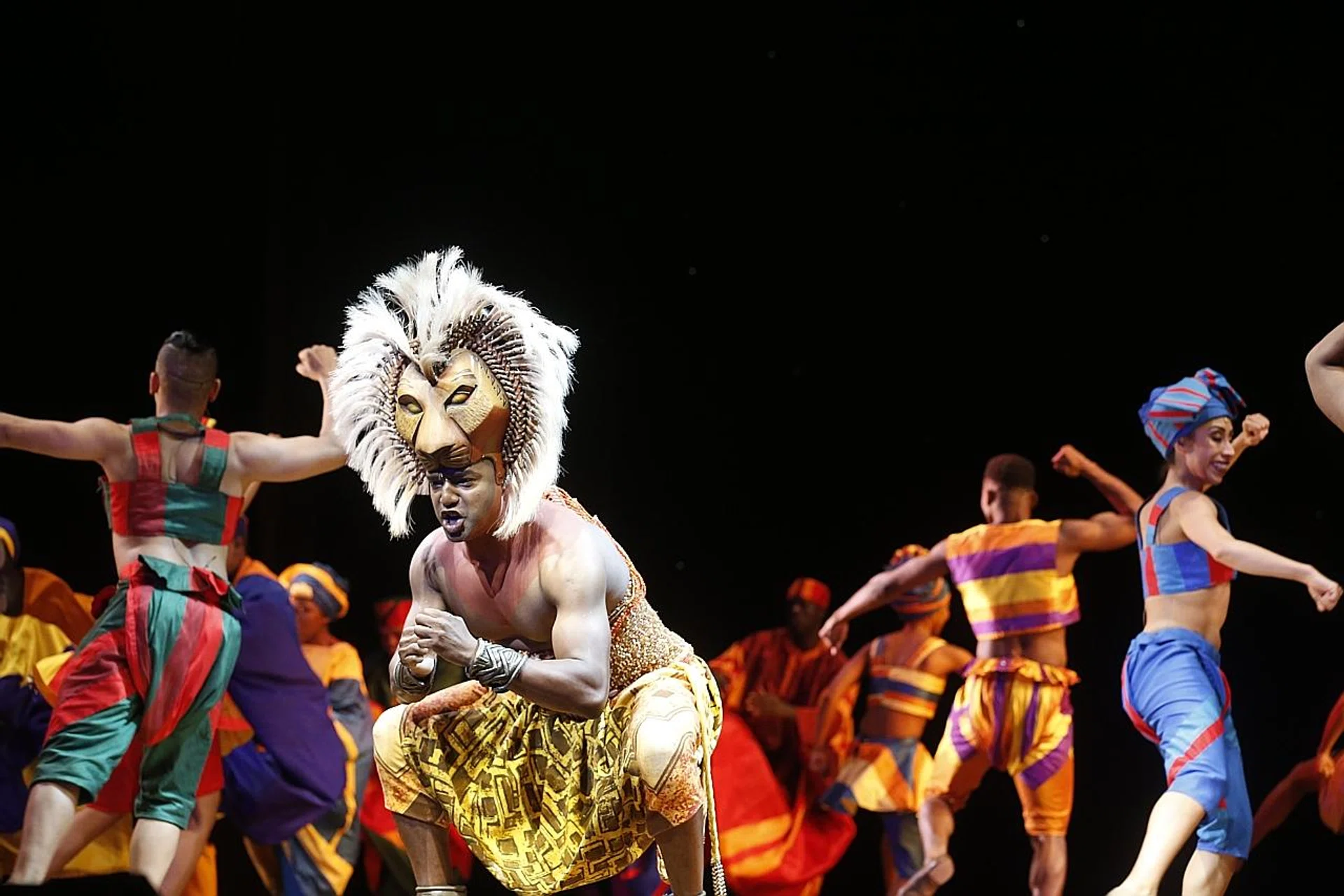 British actor Jonathan Hume as Simba in The Lion King musical. 