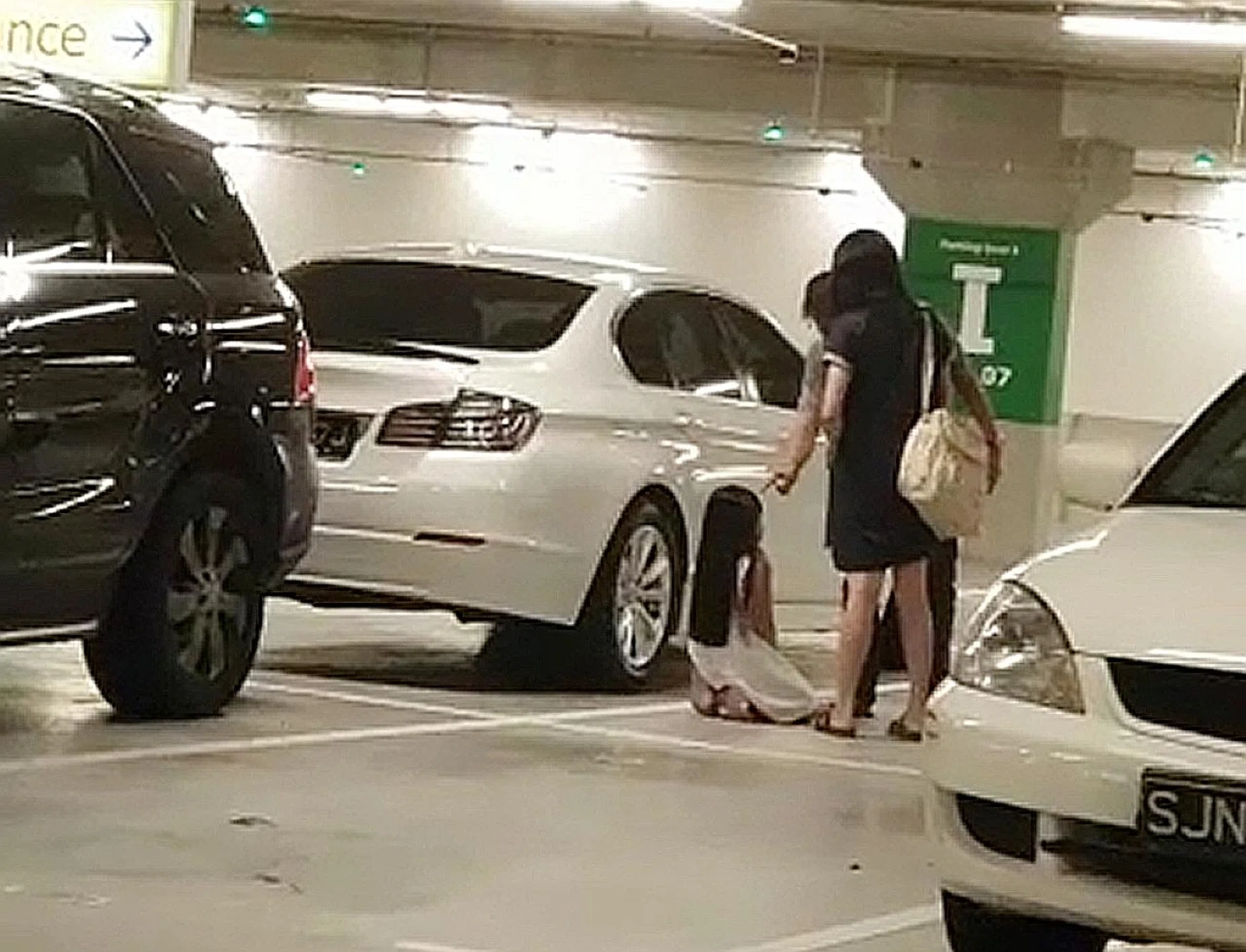In the video, the man is seen pointing his finger at the girl's face, then slapping her so hard that she almost loses her balance. 