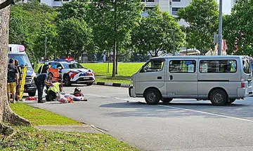 Unconscious woman taken to hospital after Jurong West accident; driver assisting with investigations