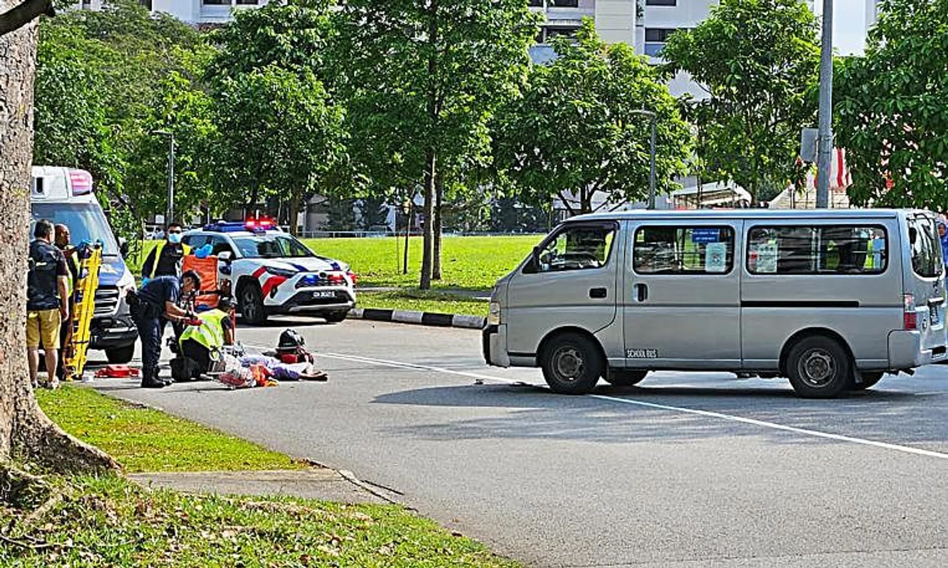 The accident happened at about 9.45am near Block 467 Jurong West Street 41 towards Jurong West Street 42.