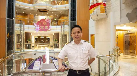 Royal Caribbean's first Asian captain spends half his CNYs at sea