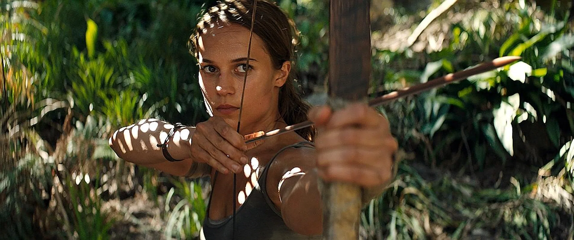 Alicia Vikander as Lara Croft. 