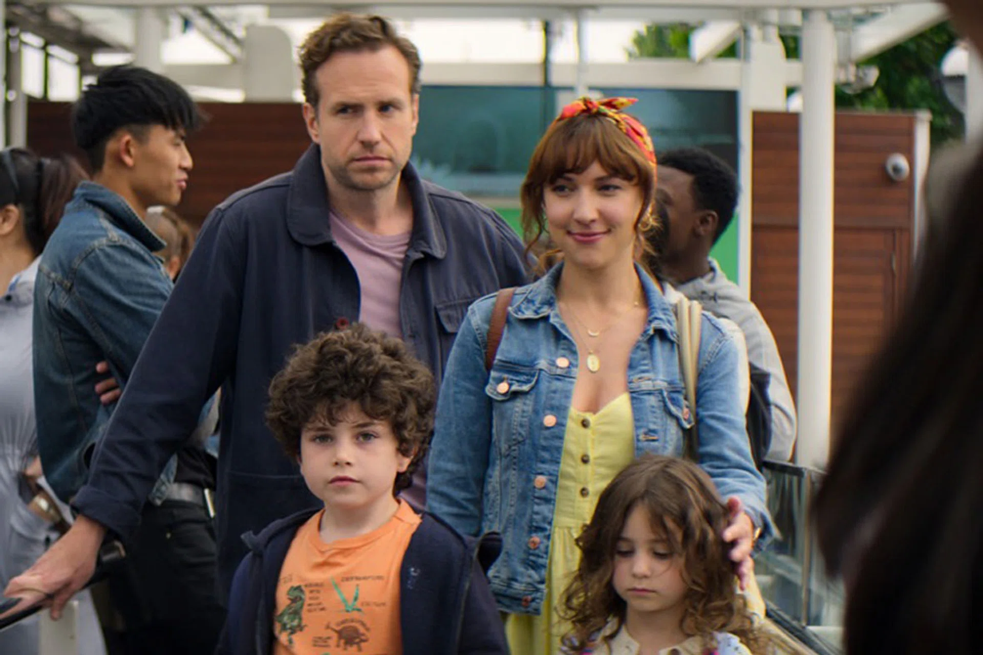 Rafe Spall (left) and Esther Smith in Trying. 