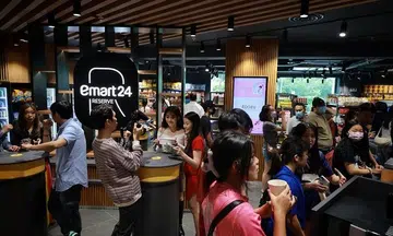 South Korea's Emart24 opened on Friday at Jurong Point and opens on Saturday at nex