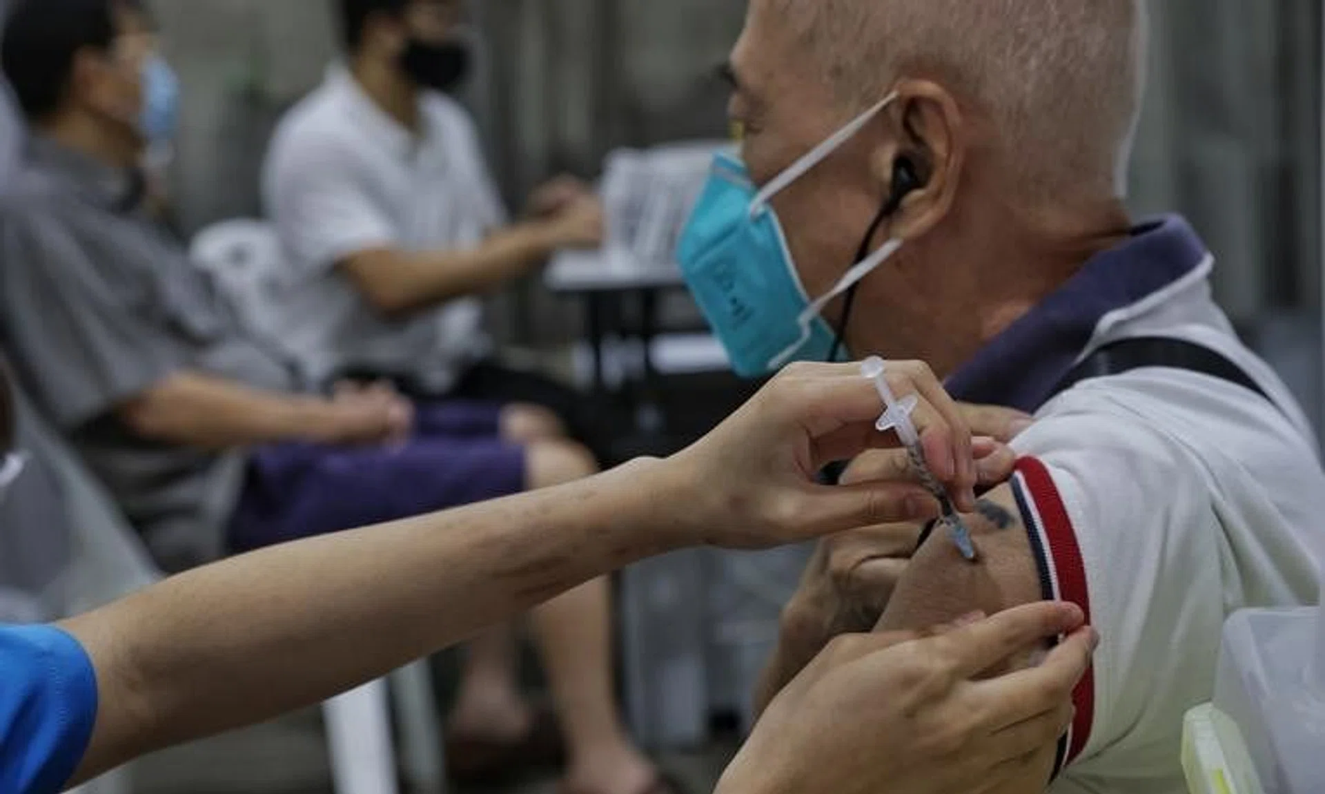 At present, 77 per cent of the country's total population have had booster shots.