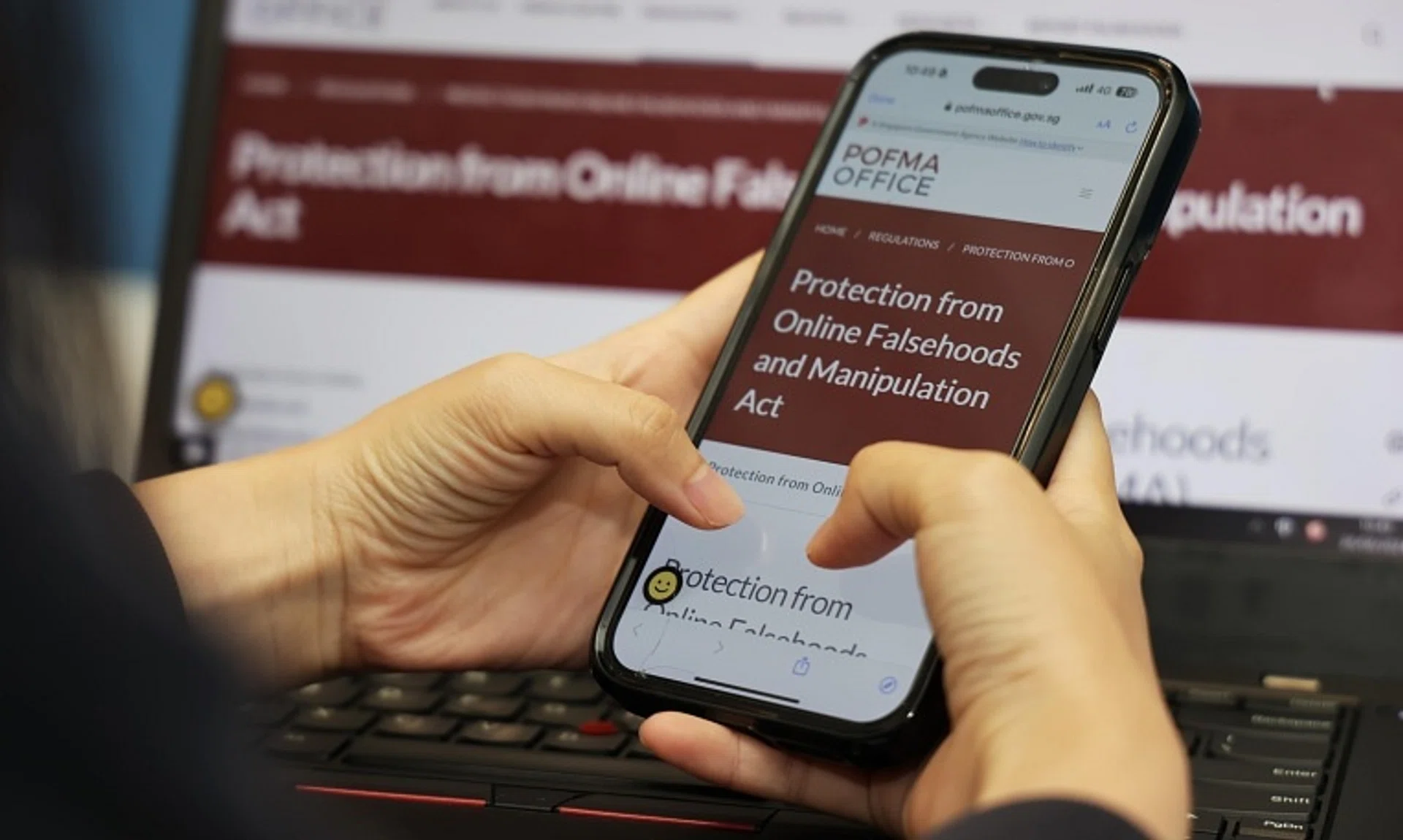 Under Pofma, individuals found guilty of failing to comply with a correction direction without a reasonable excuse can be fined up to $20,000, jailed for up to a year, or both.