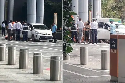 Private-hire driver collapses at Marina Bay Financial Centre, dies in hospital
