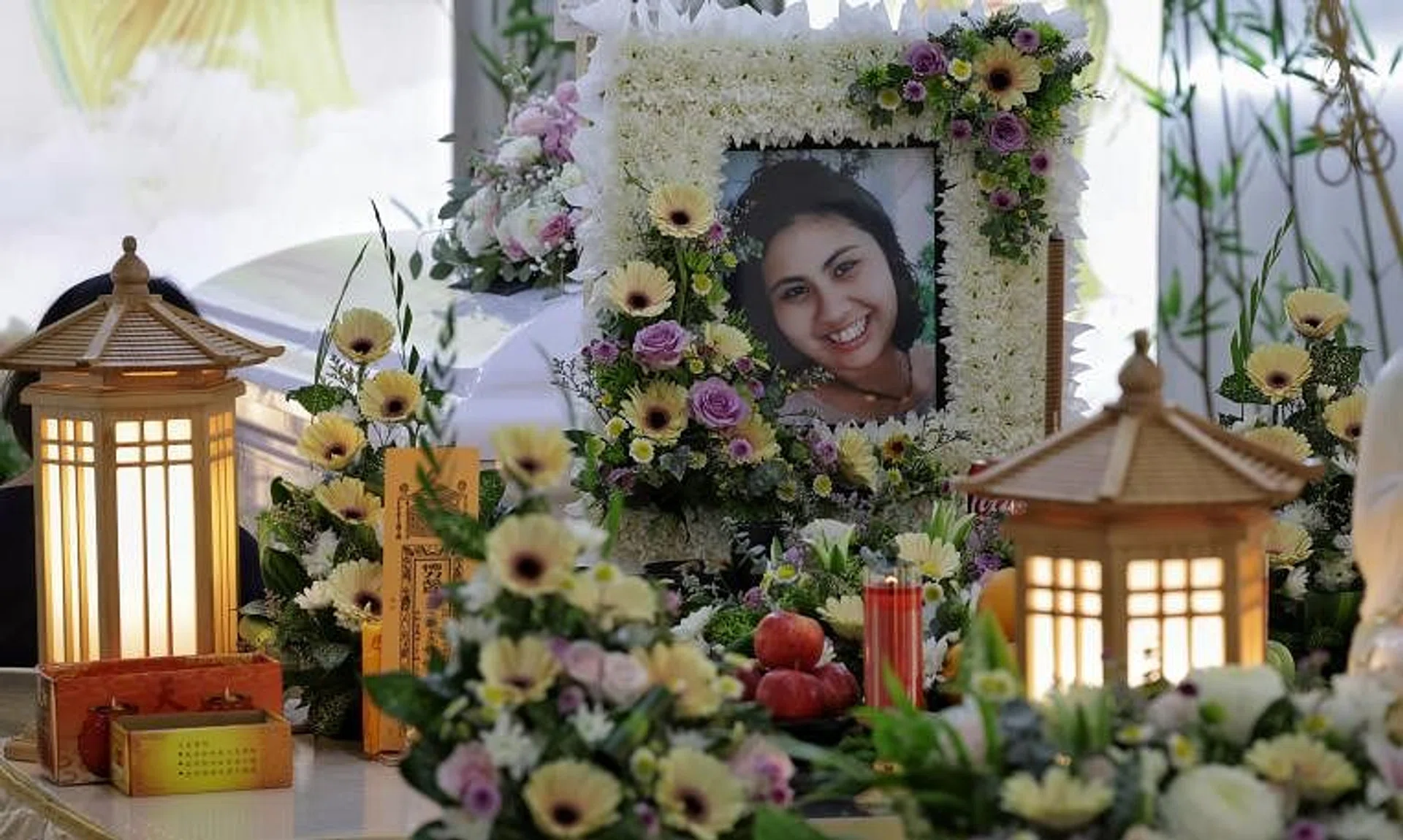 Ms Audrey Fang's body arrived home in Petir Road on April 27, more than two weeks after she went missing while on a solo trip in Spain.