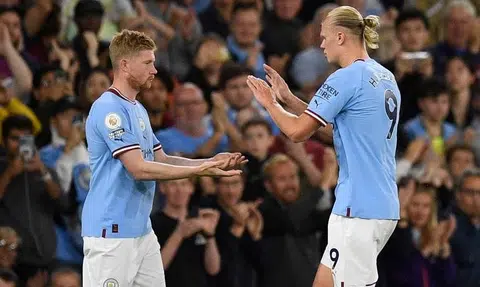 City's Haaland hails chemistry with De Bruyne